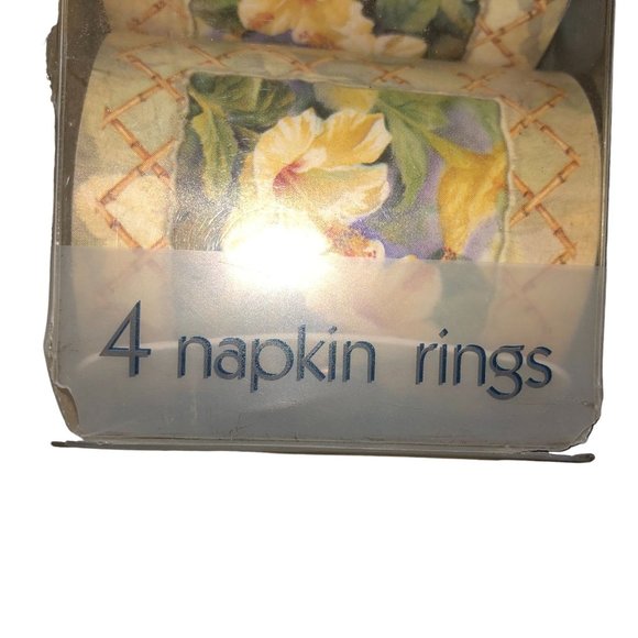 Vintage Keller-Charles Napkin Rings Set of 8 Used Floral Made in Italy - Picture 5 of 15